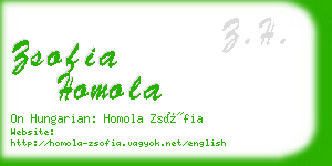 zsofia homola business card